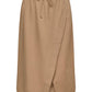 Only Carmakoma CARALLESIA LONG SLIT SKIRT TLR Cocoa Créme
