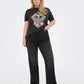 Only Carmakoma  CARROYAL MID WAIST FLARED LEGGING NOOS zwart