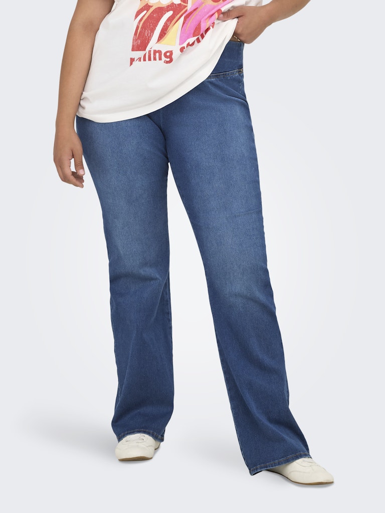 Only Carmakoma  CARROYAL MID WAIST FLARED LEGGING NOOS md Blue