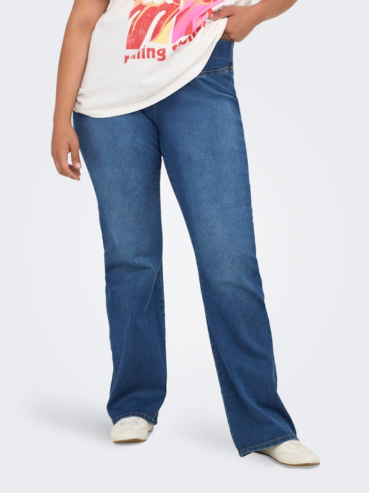 Only Carmakoma  CARROYAL MID WAIST FLARED LEGGING NOOS md Blue