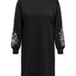 ONLY CARMAKOMA  CARJENNA LS O-NECK SWEAT DRESS SWT ZWART