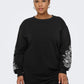 ONLY CARMAKOMA  CARJENNA LS O-NECK SWEAT DRESS SWT ZWART