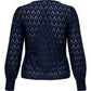 ONLY CARMAKOMA  CARCATTLEYA L/S O-NECK TOP JRS BLAUW