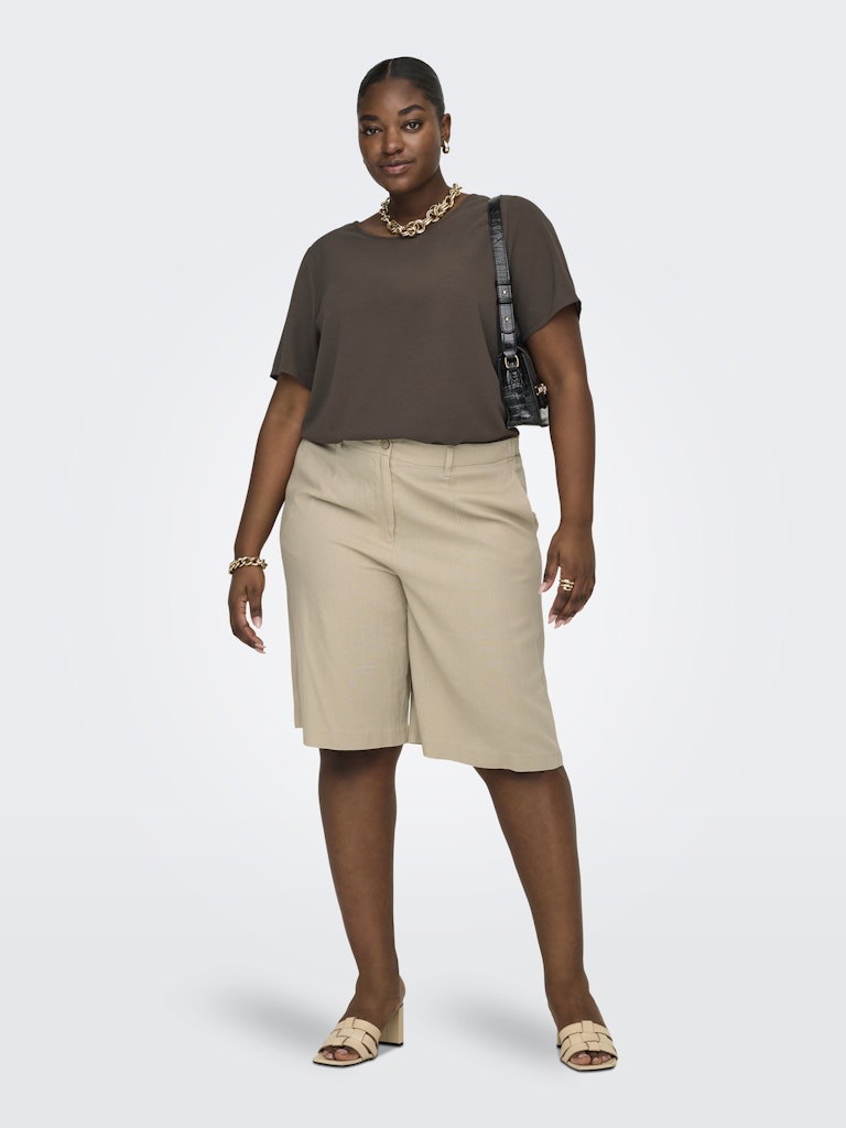 Only Carmakoma  CARVICA LIFE SS TOP WVN NOOS  Chocolate Martini