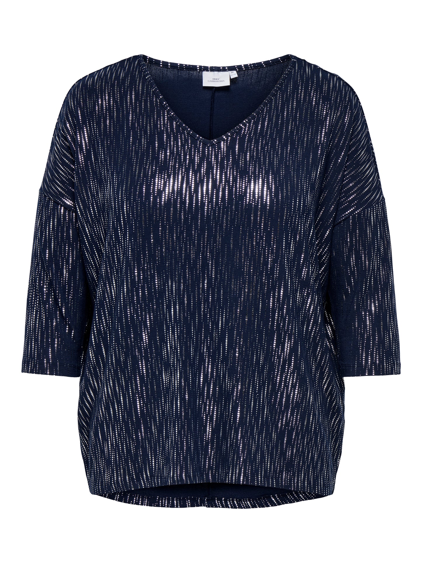 ONLY CARMAKOMA CARFOILA 3/4 V-NECK TOP JRS