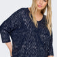 ONLY CARMAKOMA CARFOILA 3/4 V-NECK TOP JRS