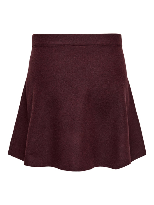ONLY CARMAKOMA  CARAMA LIFE SKATER SKIRT KNT BORDEAUX ROOD