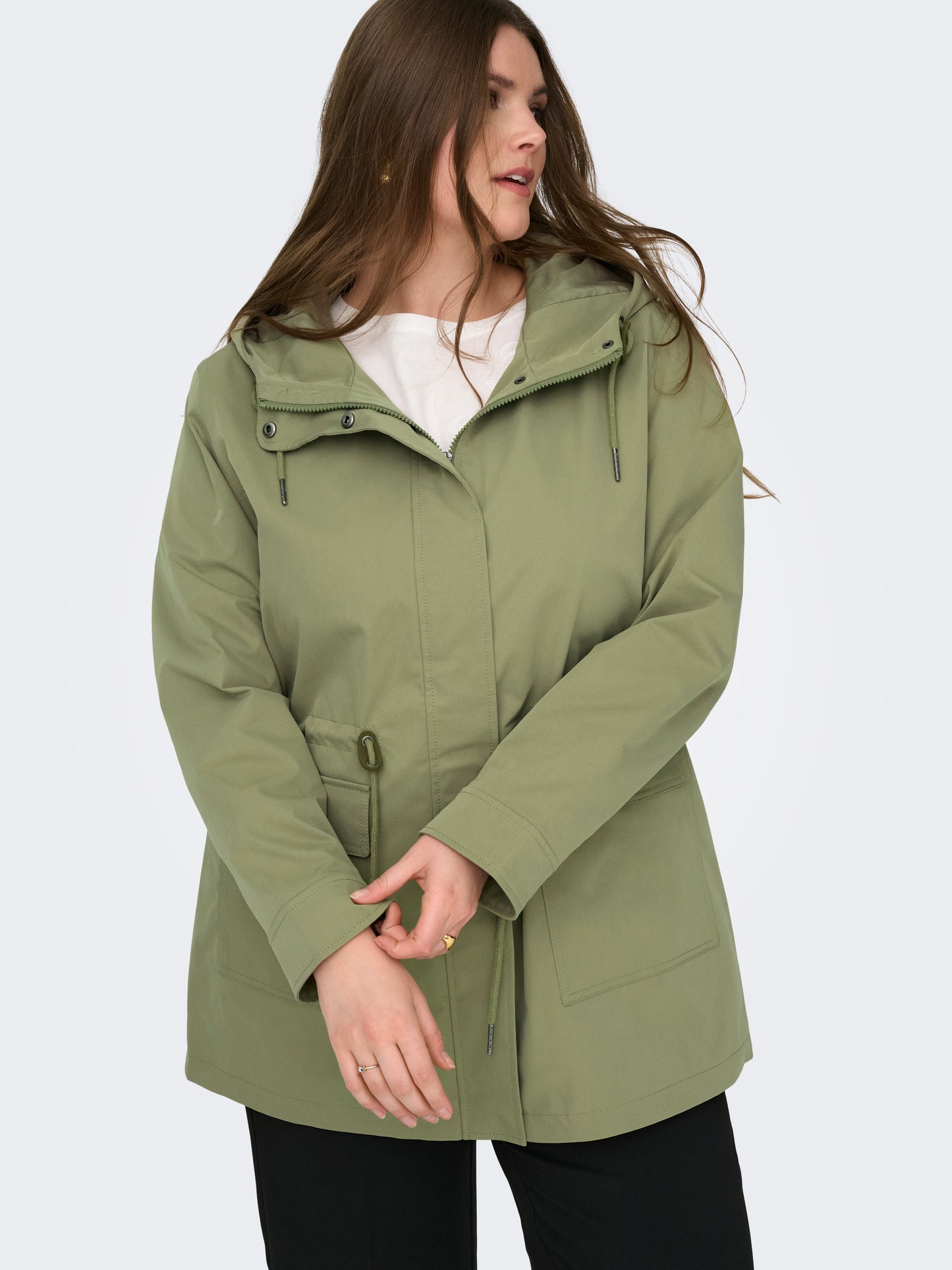 ONLY CARMAKOMA  CARLOUISE PARKA LIFE OTW KLEUR MERMAID