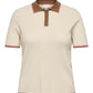 ONLY CARMAKOMA  CARMEDDI LIFE SS CONTRAST POLO KNT