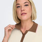 ONLY CARMAKOMA  CARMEDDI LIFE SS CONTRAST POLO KNT