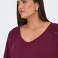 ONLY CARMAKOMA  CARSELASI LS V-NECK TOP WVN