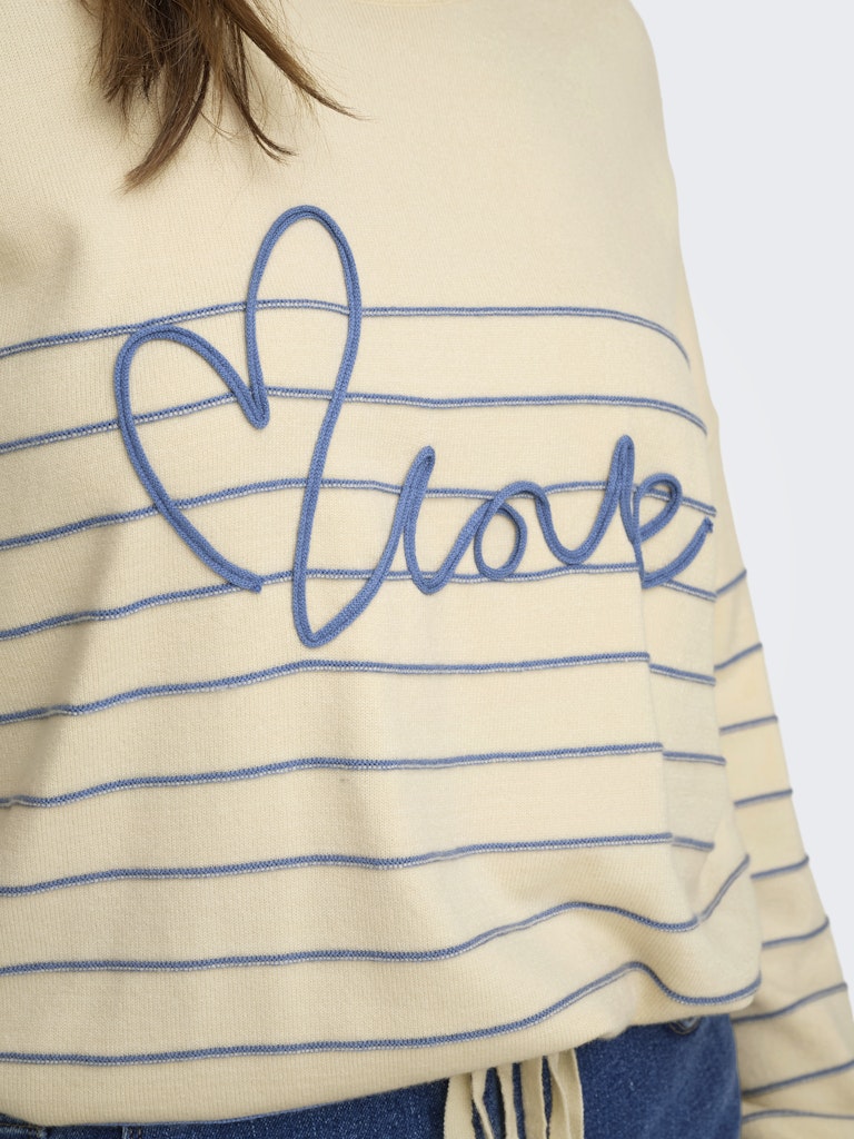 Only Carmakoma  CARSIGNE LS TEXT DETAIL O-NECK KNT Birch