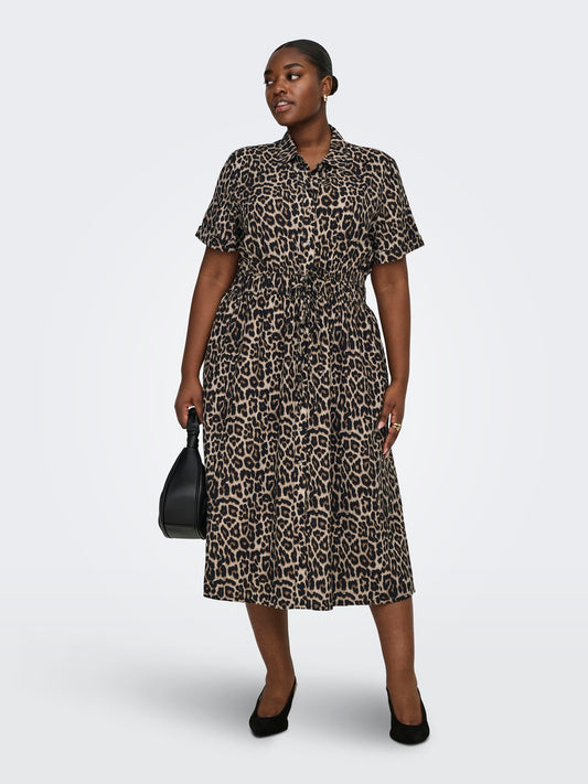 ONLY CARMAKOMA  CARARIS LIFE 2/4 LONG SHIRT DRESS PNT