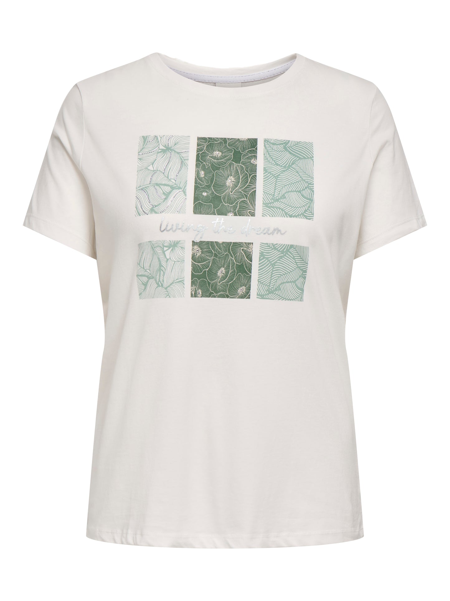 ONLY CARMAKOMA  CARCRUZ SS O-NECK REG TEE JRS