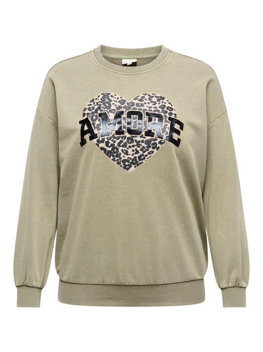 ONLY CARMAKOMA  CARLAUREN L/S O-NECK SWT JRS