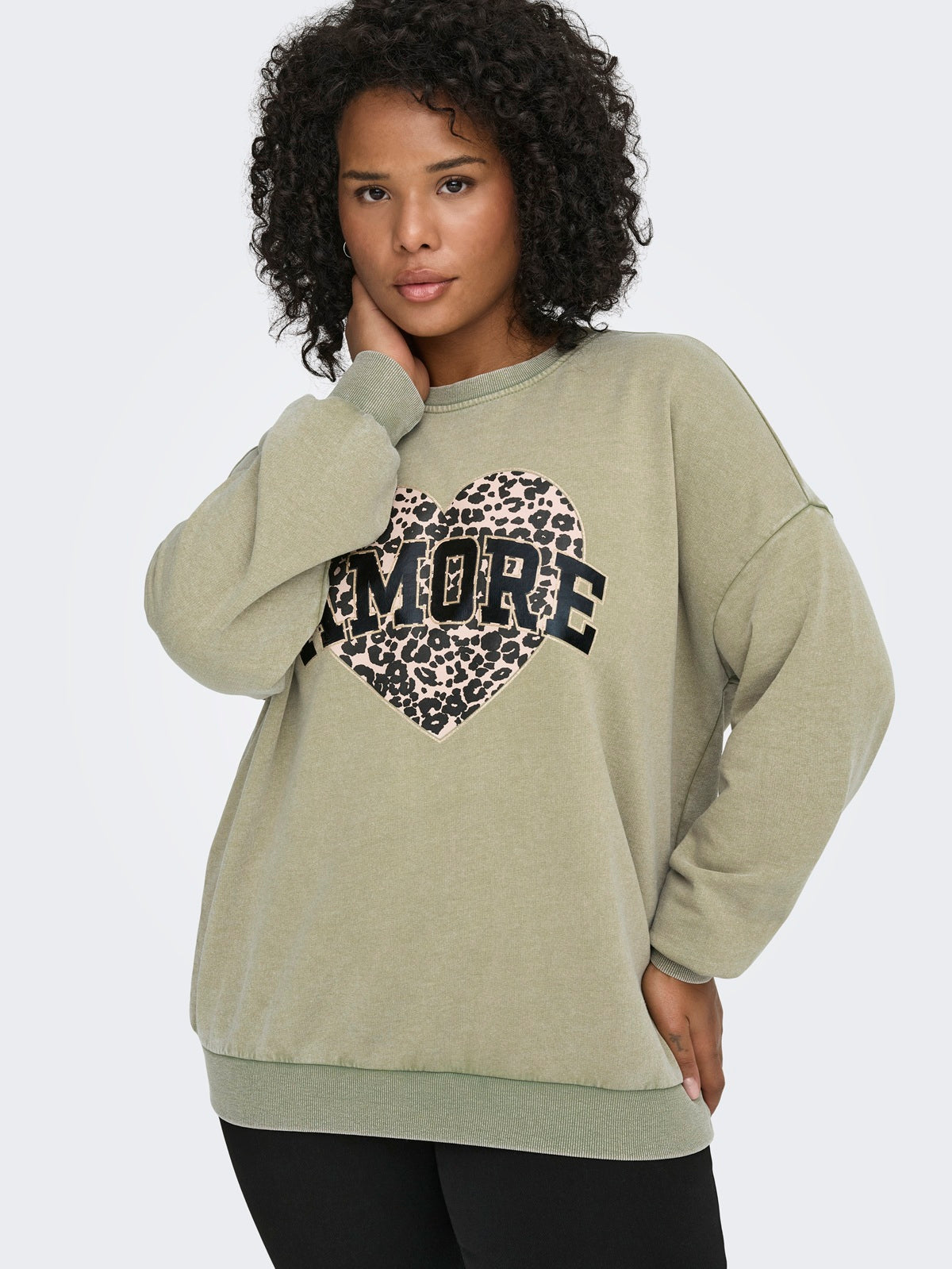 ONLY CARMAKOMA  CARLAUREN L/S O-NECK SWT JRS