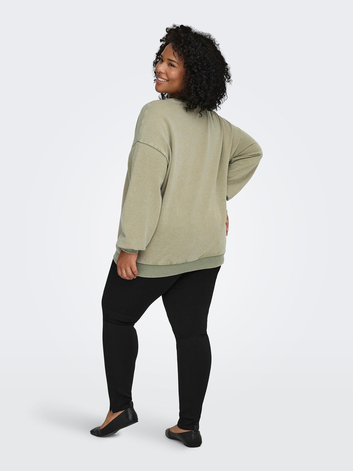 ONLY CARMAKOMA  CARLAUREN L/S O-NECK SWT JRS