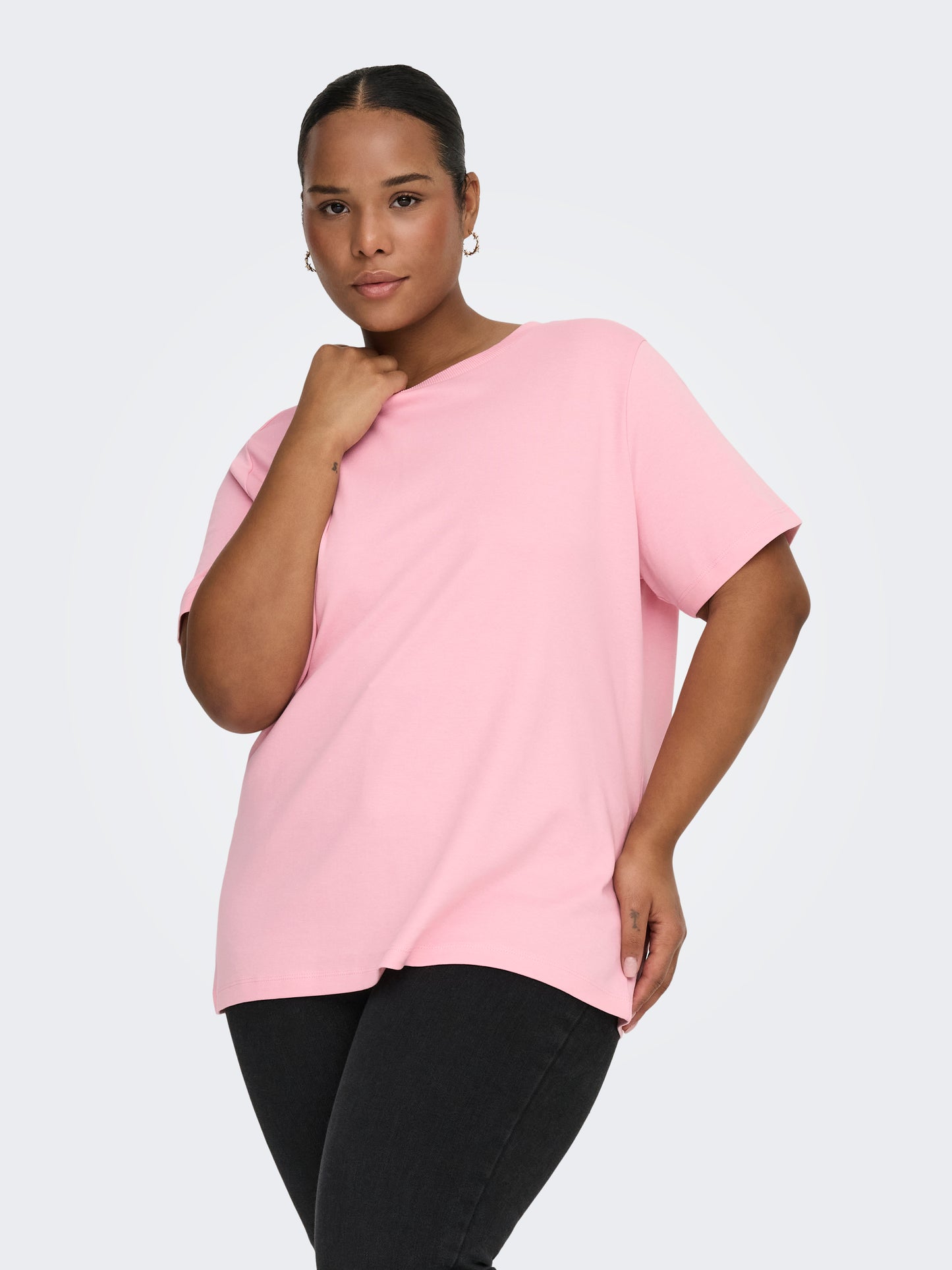 ONLY CARMAKOMA  CARJEN SS JEANS TEE JRS NOOS KLEUR  Romance Rose