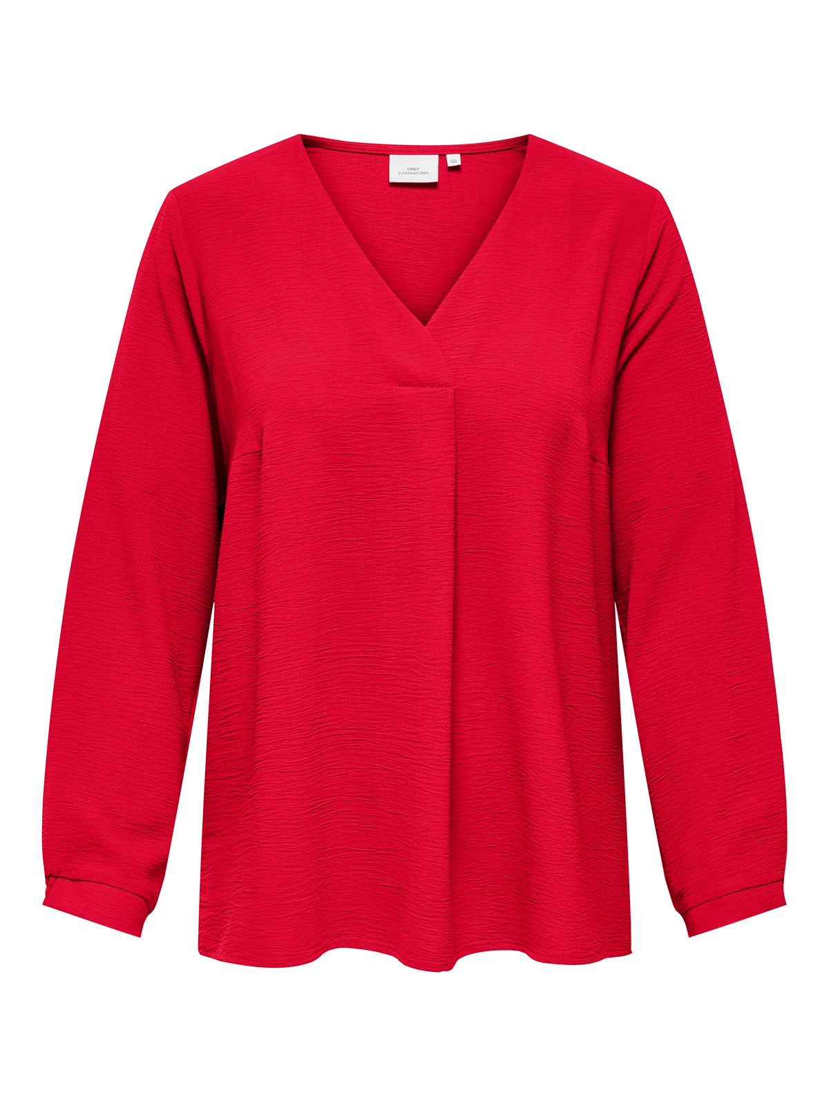 ONLY CARMAKOMA  CARMETTA LIFE 3/4 V-NECK TOP WVN ROOD