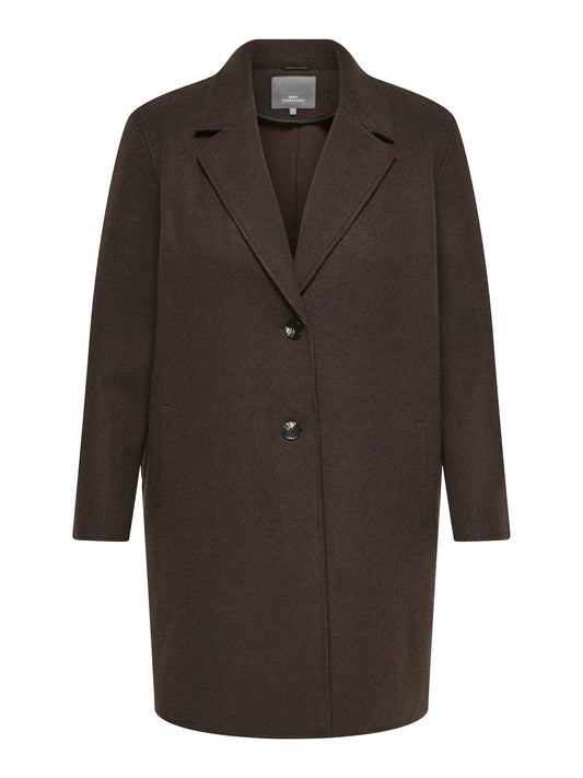 ONLY CARMAKOMA  CARCARRIE BONDED REV COAT OTW NOOS BRUIN