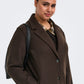 ONLY CARMAKOMA  CARCARRIE BONDED REV COAT OTW NOOS BRUIN