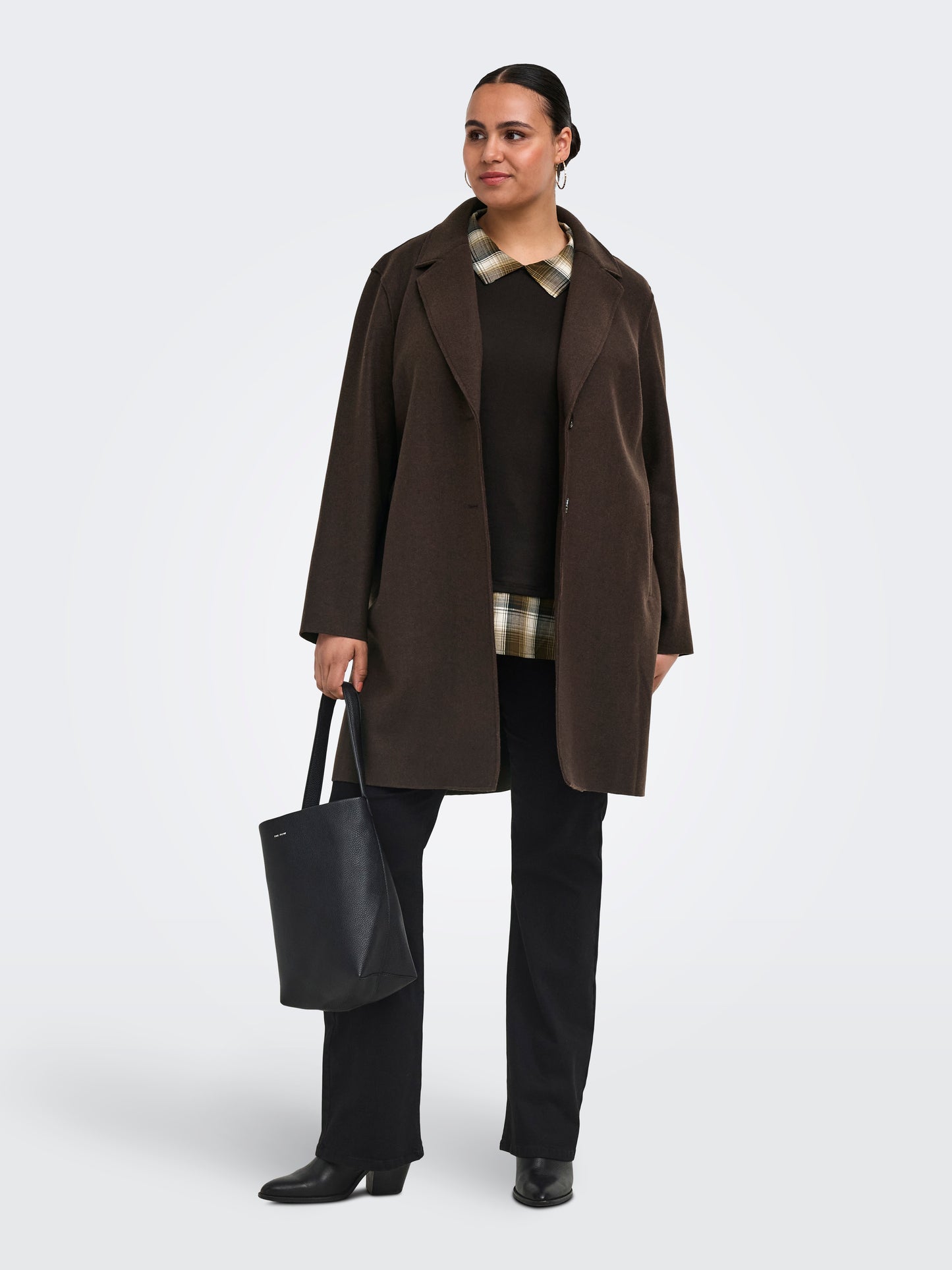ONLY CARMAKOMA  CARCARRIE BONDED REV COAT OTW NOOS BRUIN