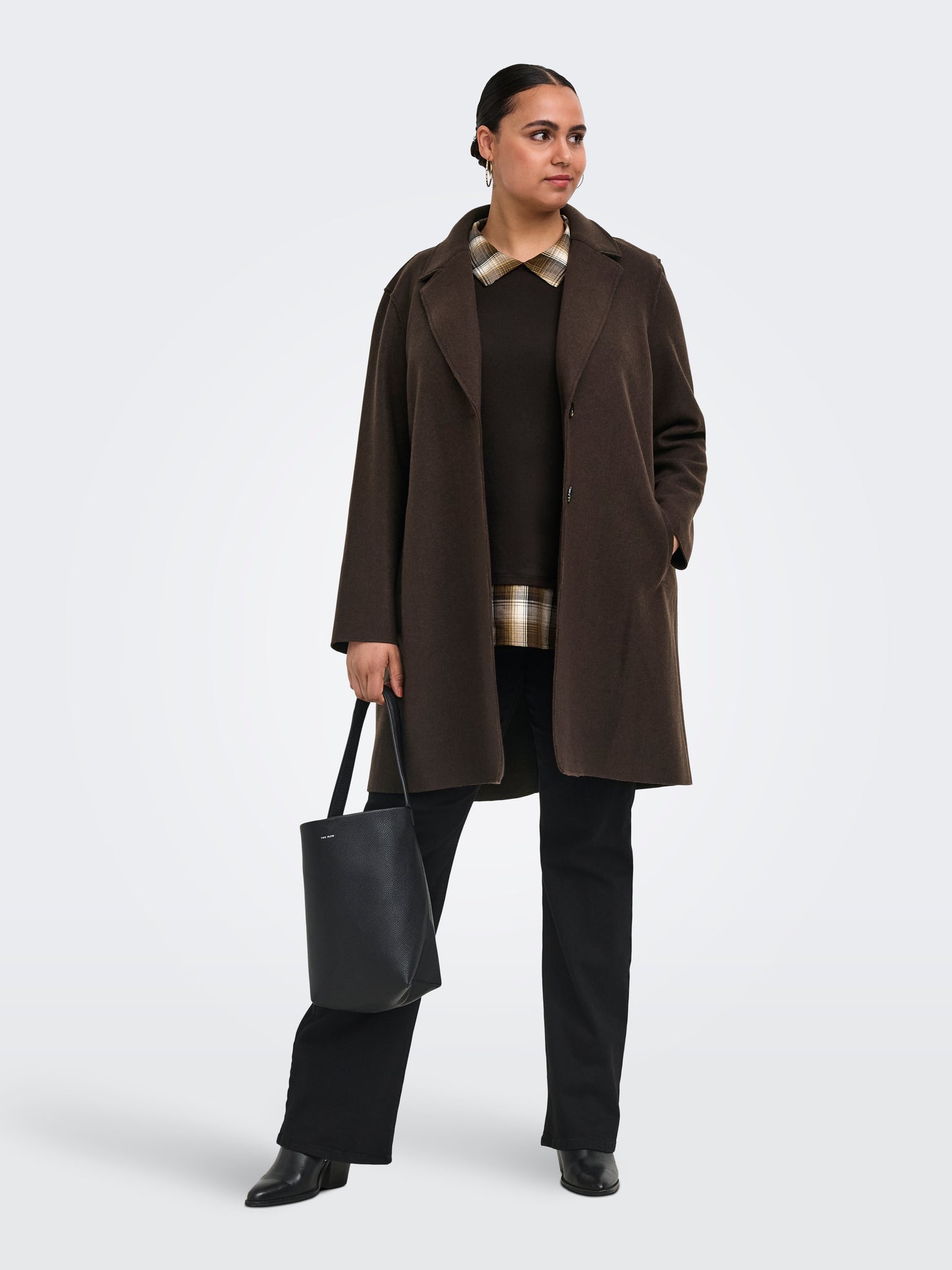 ONLY CARMAKOMA  CARCARRIE BONDED REV COAT OTW NOOS BRUIN