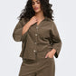 ONLY CARMAKOMA  CARNESSA 3/4 CORD SHIRT CC PNT