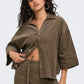 ONLY CARMAKOMA  CARNESSA 3/4 CORD SHIRT CC PNT