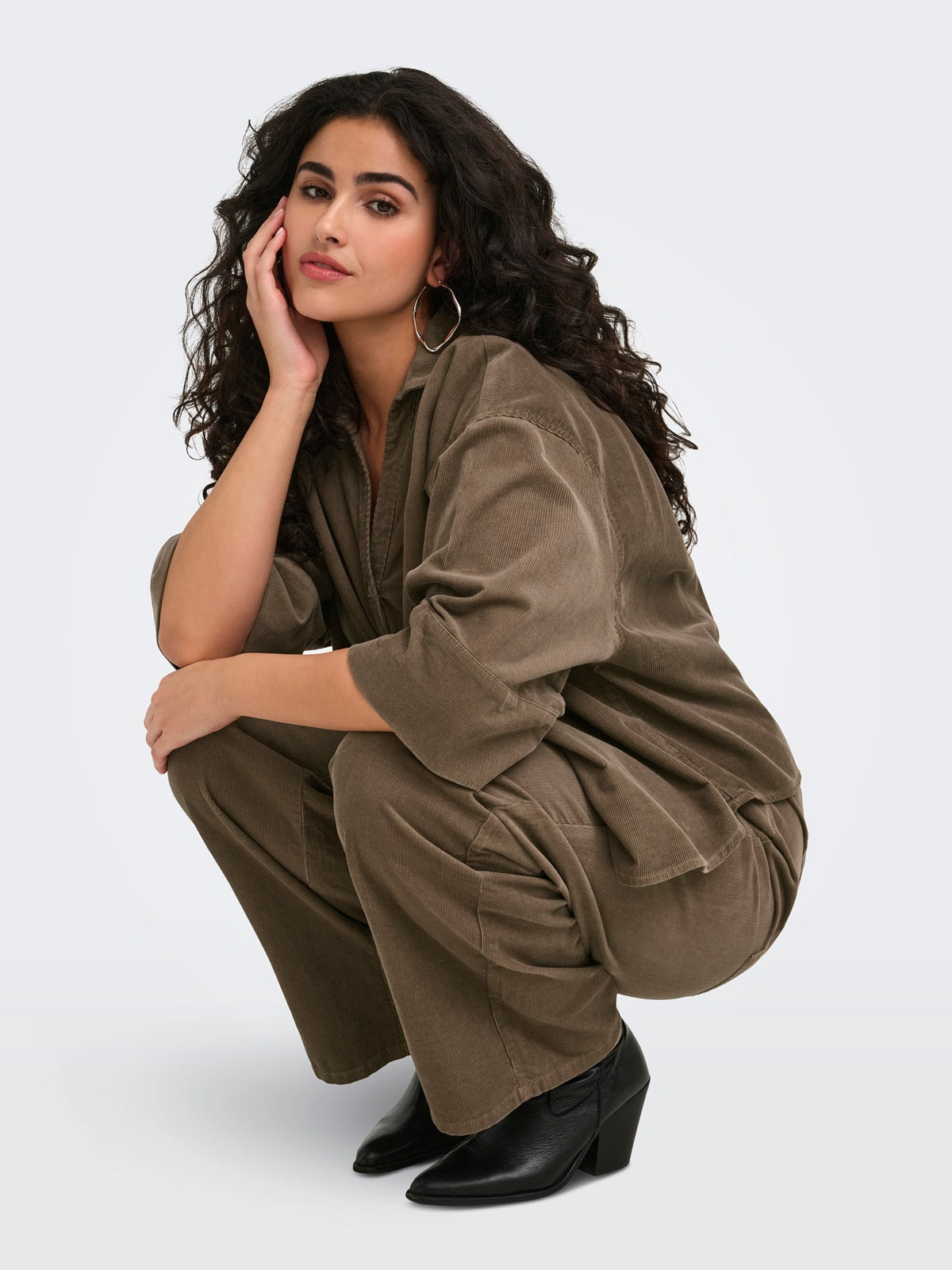 ONLY CARMAKOMA  CARNESSA 3/4 CORD SHIRT CC PNT
