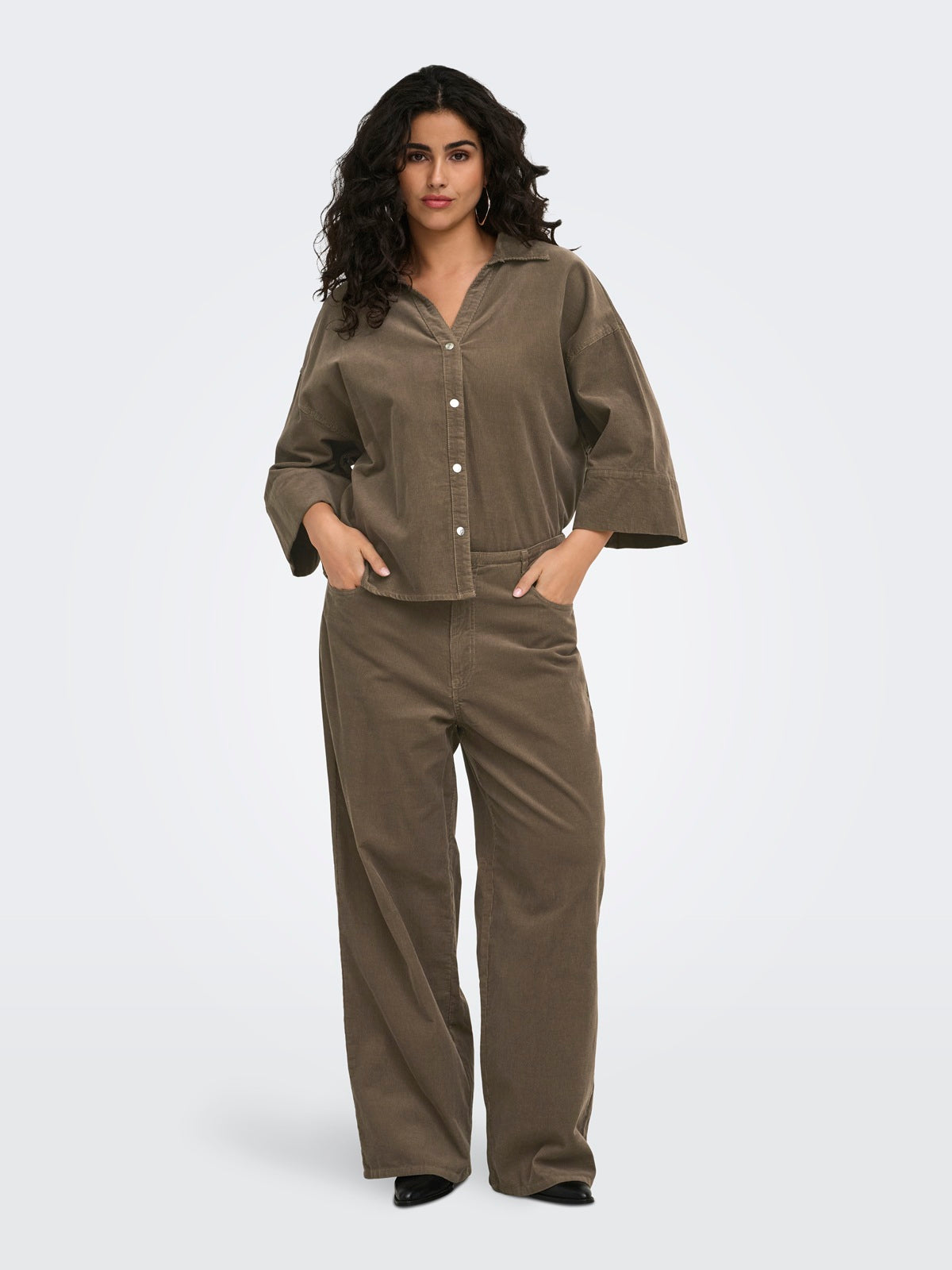 ONLY CARMAKOMA  CARNESSA HW TIE CORD WIDE PANT PNT