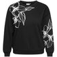 ONLY CARMAKOMA  CARODESSA L/S O-NECK SWT JRS ZWART