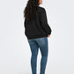 ONLY CARMAKOMA  CARODESSA L/S O-NECK SWT JRS ZWART