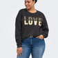 ONLY CARMAKOMA  CARTAMMIE L/S LEO PRINT O-NECK SWT JRS