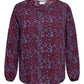 ONLY CARMAKOMA CARVICA LIFE L/S FIG/ BLUE ZONE