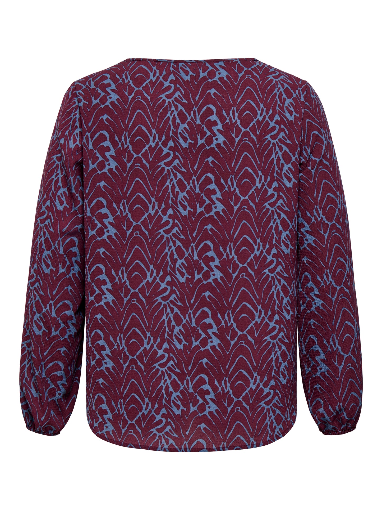 ONLY CARMAKOMA CARVICA LIFE L/S FIG/ BLUE ZONE