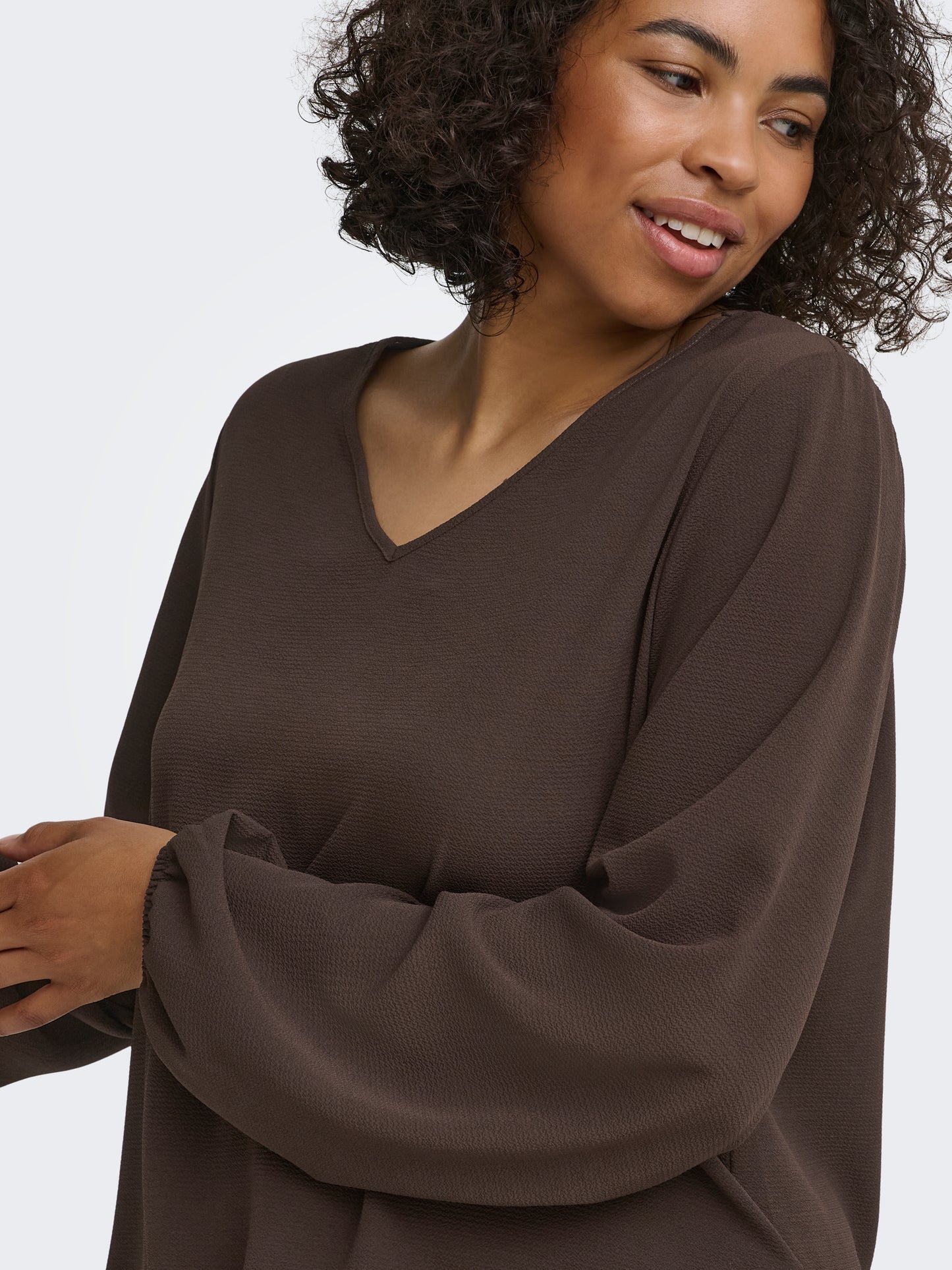 ONLY CARMAKOMA CARVICA LIFE L/S BRUIN