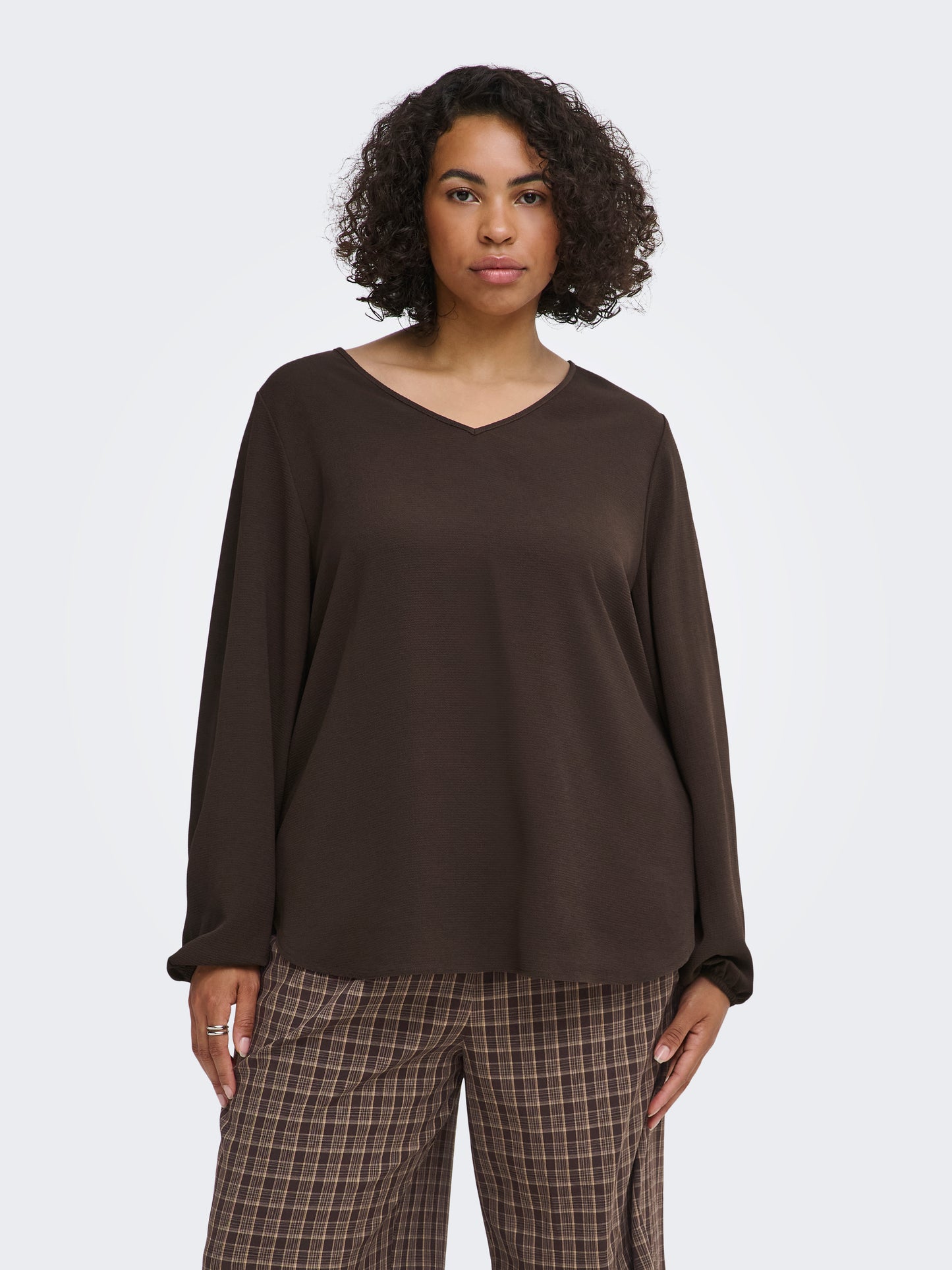 ONLY CARMAKOMA CARVICA LIFE L/S BRUIN
