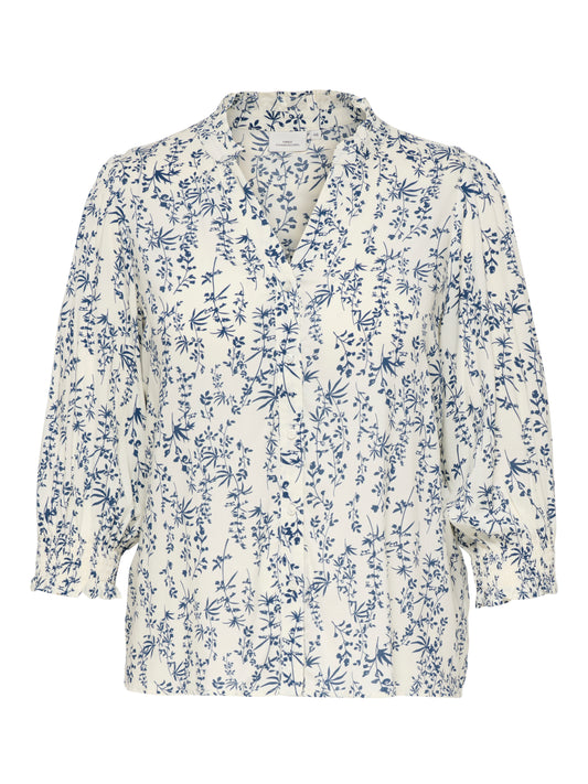 CARRAYA 3/4 SHIRT WVN NOOS JET STREAM/AMY FLOWER