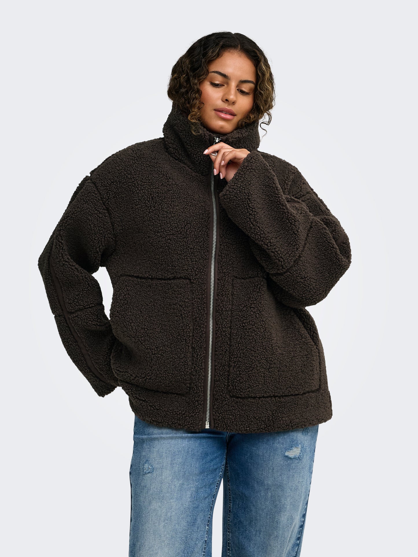 ONLY CARMAKOMA   CARASPEN TEDDY JACKET OTW NOOS