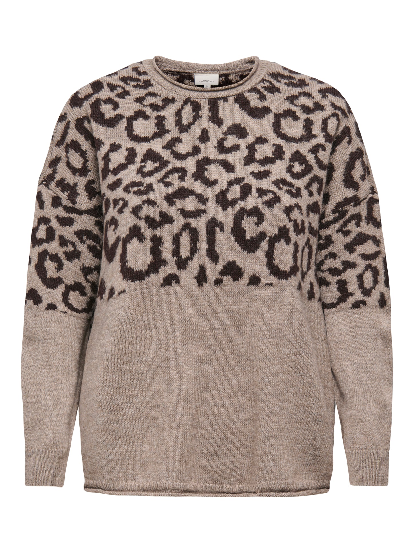 ONLY CARMAKOMA  CARJADE ANIMAL L/S O-NECK KNT
