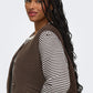 ONLY CARMAKOMA  CARBABY TEDDY VEST PNT BRUIN