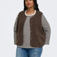 ONLY CARMAKOMA  CARBABY TEDDY VEST PNT BRUIN