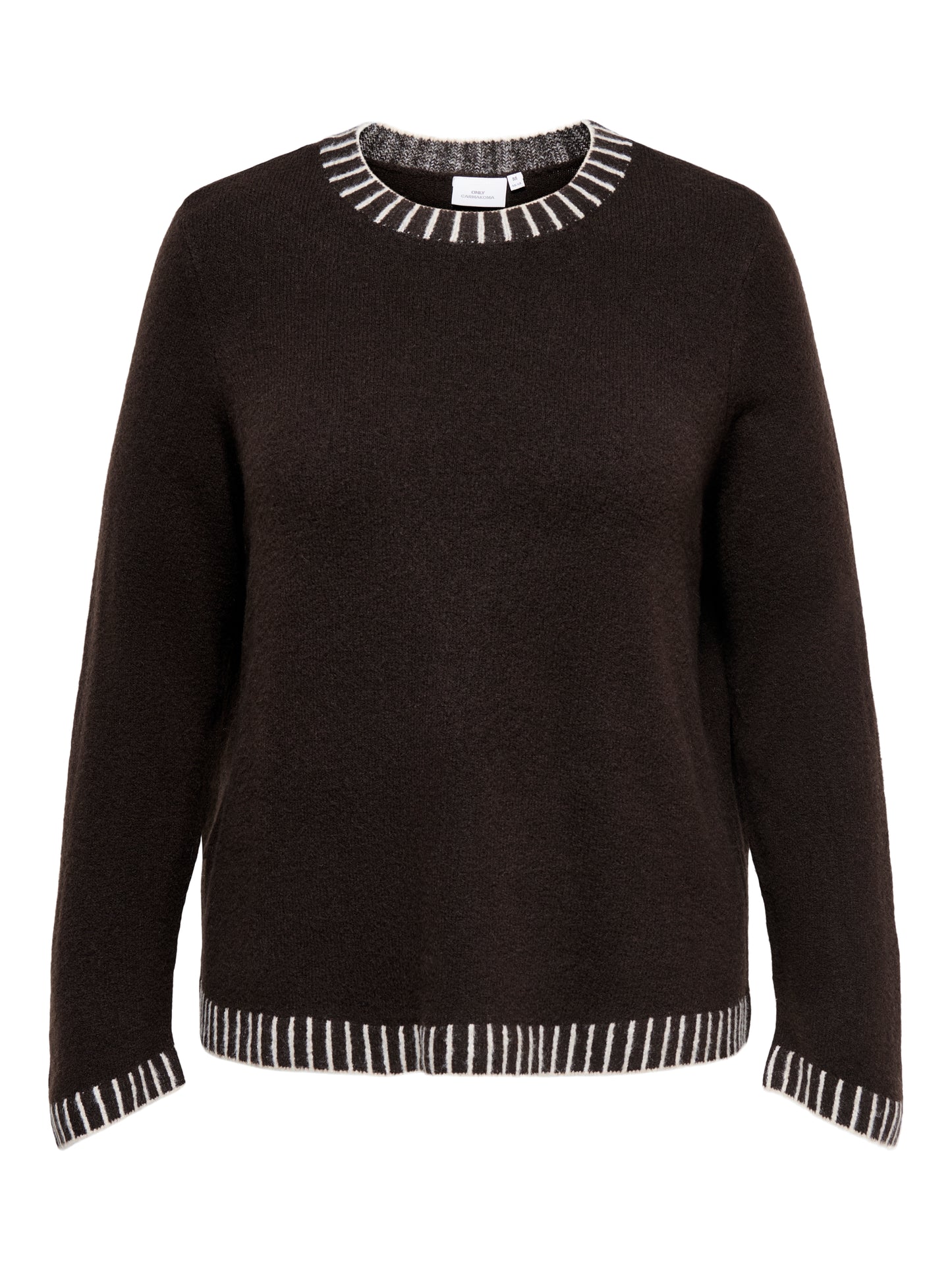 ONLY CARMAKOMA CARFINA LS STITCH O-NECK KNT