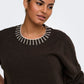 ONLY CARMAKOMA CARFINA LS STITCH O-NECK KNT
