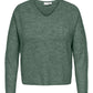 ONLY CARMAKOMA  CARCAMILLA V-NECK L/S PULLOVER KNT NOOS GROEN