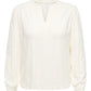 ONLY CARMAKOMA  CARMINNA L/S TOP JRS KLEUR WIT
