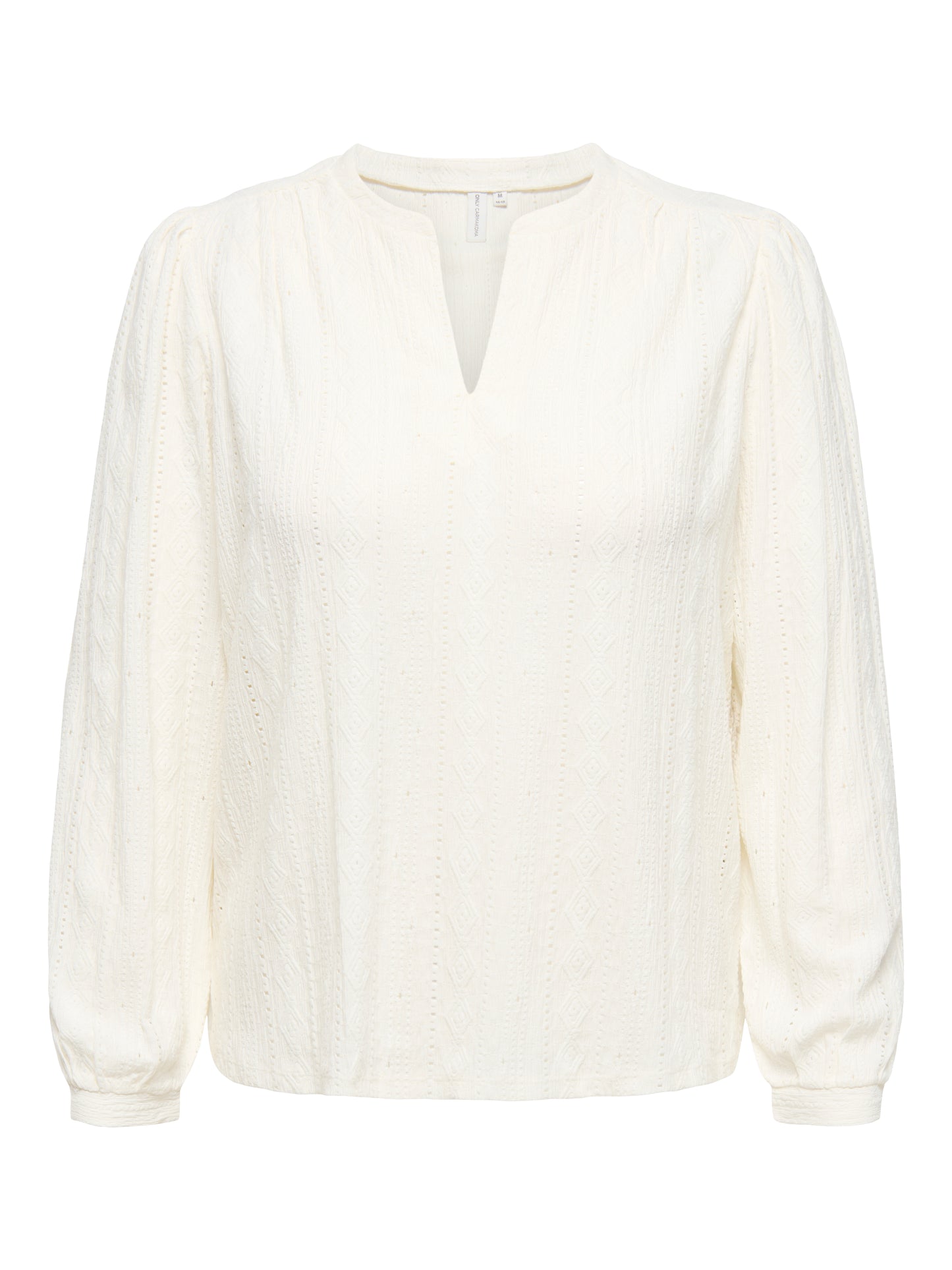 ONLY CARMAKOMA  CARMINNA L/S TOP JRS KLEUR WIT