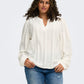 ONLY CARMAKOMA  CARMINNA L/S TOP JRS KLEUR WIT