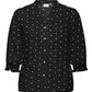 CARRAYA 3/4 SHIRT WVN NOOS BLACK DOTS